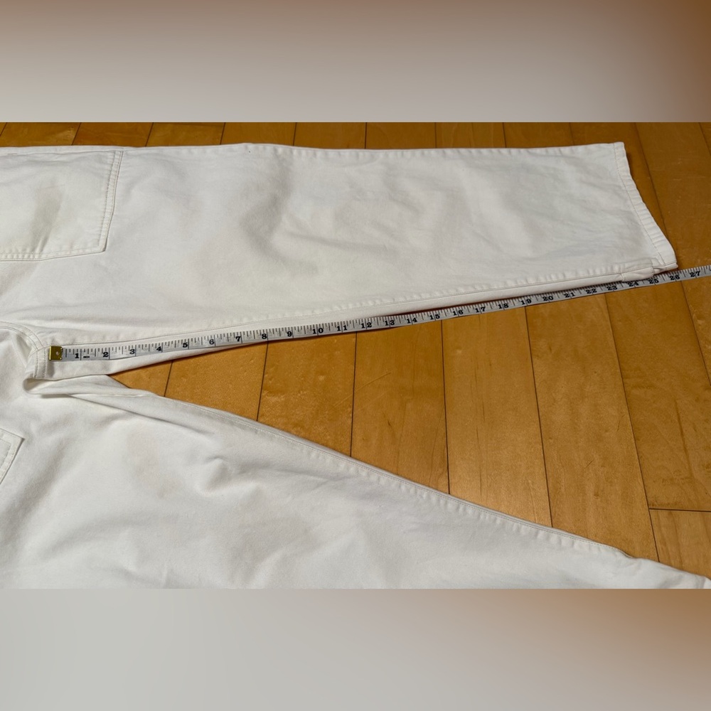 PISTOLA Tammy High Rise Cotton Trouser pants  Button Fly-Alabaster White -Sz 27 - Picture 12 of 15